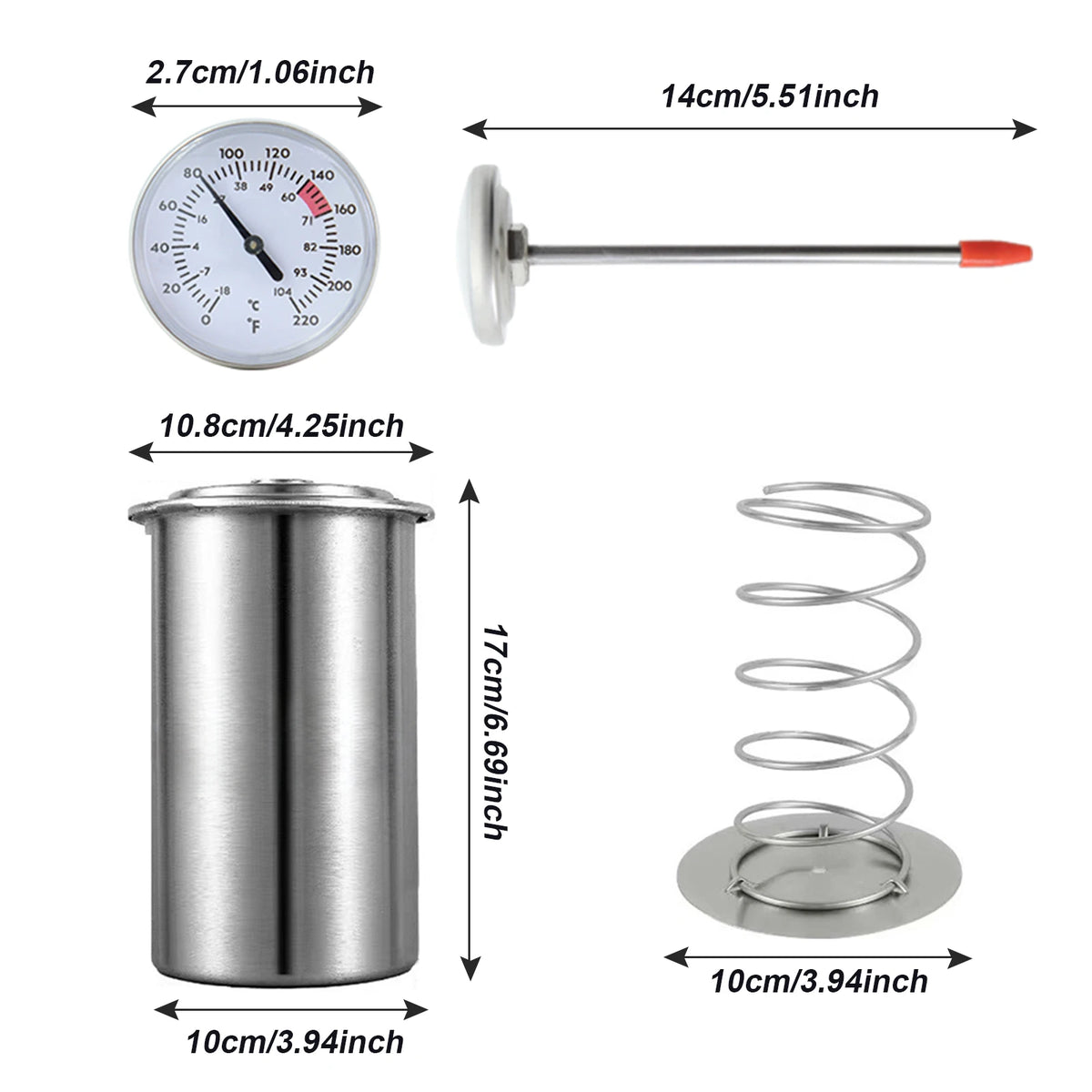 304 Stainless Steel Ham Press Maker – Homemade Deli Meat Mold Ham Press Maker Axl 10x10x17cm