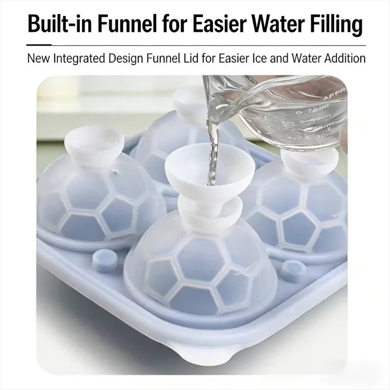 Football Ice Cube Mold – 4-Grid Silicone Tray with Lid | KEMORELA Silicone Ice Cube Mold Axl