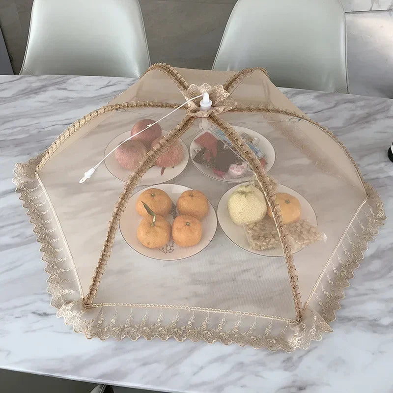 Folding Food Mesh Cover Tent – Umbrella Bug Guard for Table Food Mesh Cover Axl