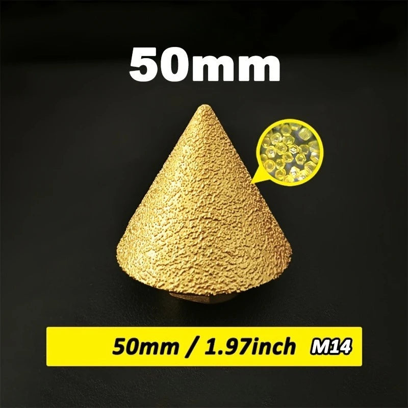 Conical Diamond Drill Bit – Carving & Polishing Wheel for Tile Conical Milling Cutter Axl 50mm 1pc