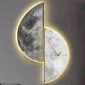 Nordic Minimalist Wall Clock with Voice-Controlled Lamp | 60cm Wall Clock Lamp Axl Black 30x60CM