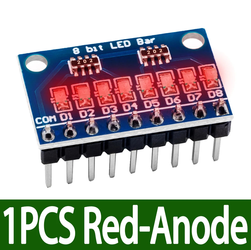 8-Bit LED Indicator Module 3–24V | Arduino UNO MEGA2560 Kit LED Indicator Module Axl 1pcs Red-Anode