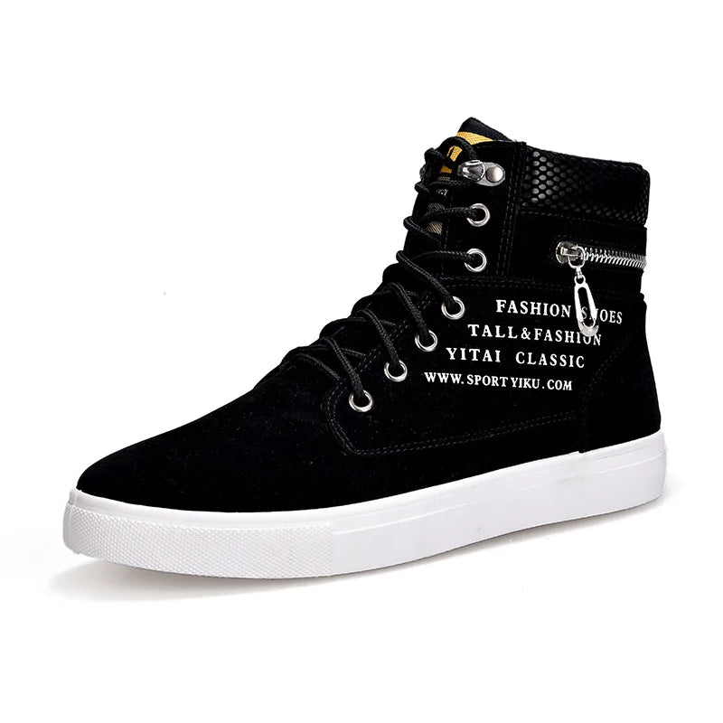 Men's British High-Top Corduroy Canvas Skate Sneakers | YBQJOO Canvas Sneakers Axl