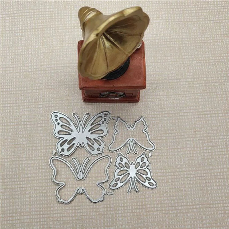 4-Piece Butterfly Metal Cutting Dies – Scrapbooking & Cards Metal Cutting Dies Axl