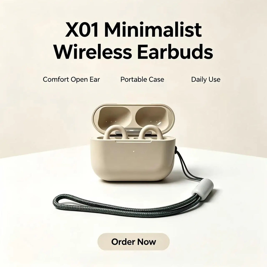 X01 Open Ear Bluetooth Sports Earbuds with Lanyard Design Bluetooth Earbuds Axl