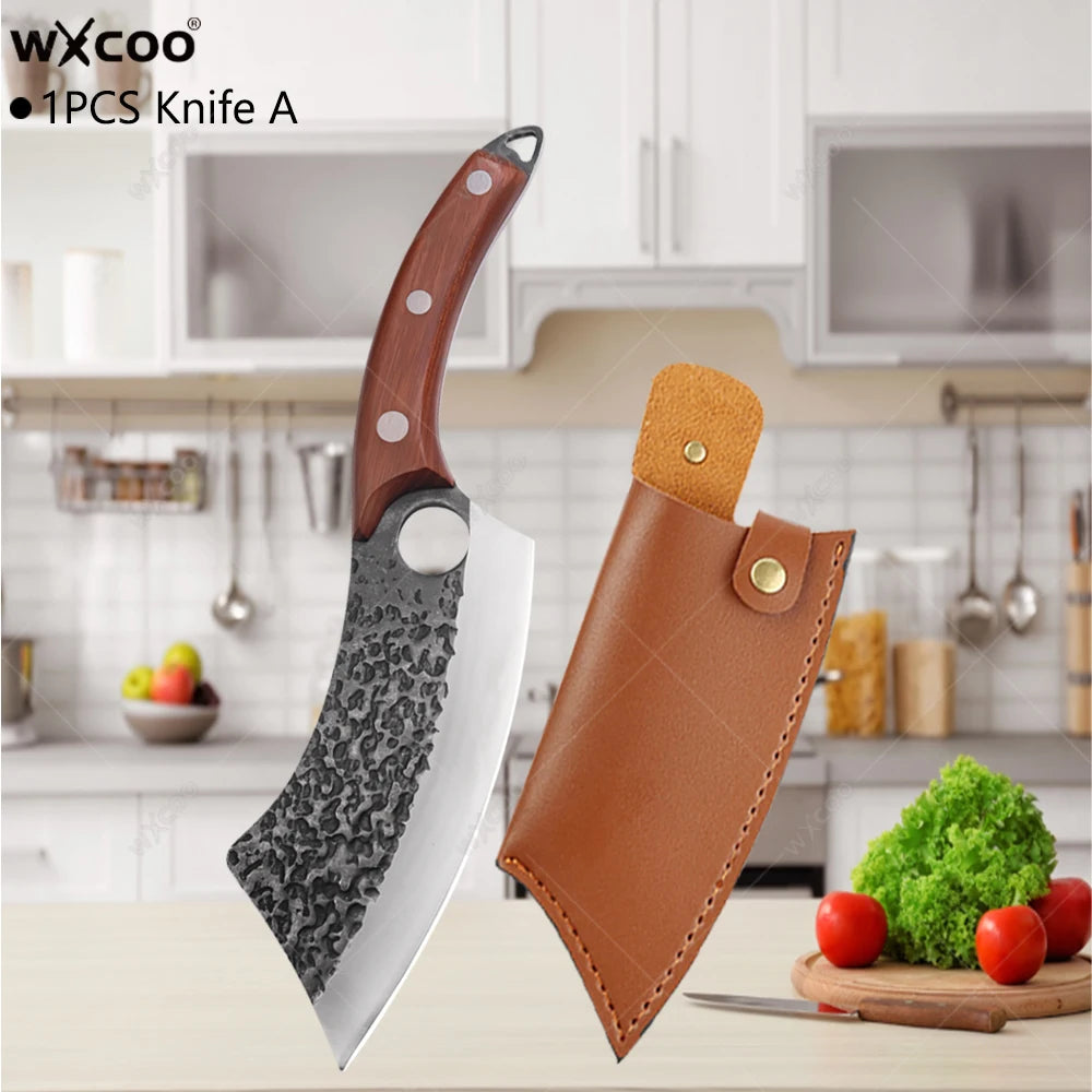 WXCOO Hand-Forged Boning & Slicing Knife – Stainless Steel Boning Knife Axl Knife A