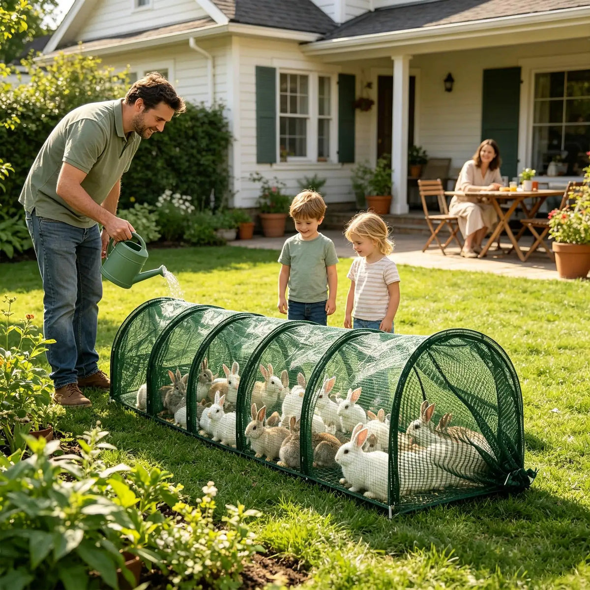 Foldable Chicken Tunnel Run 300cm – Ducks, Rabbits & Small Pets Poultry Tunnel Run Axl