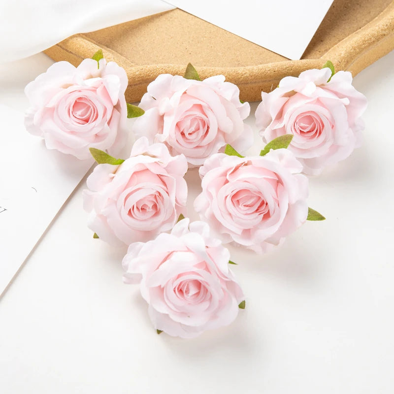 Silk Artificial Rose Heads 5/10 Pcs – Wedding & Home Decor Artificial Silk Flowers Axl color 3 5pcs