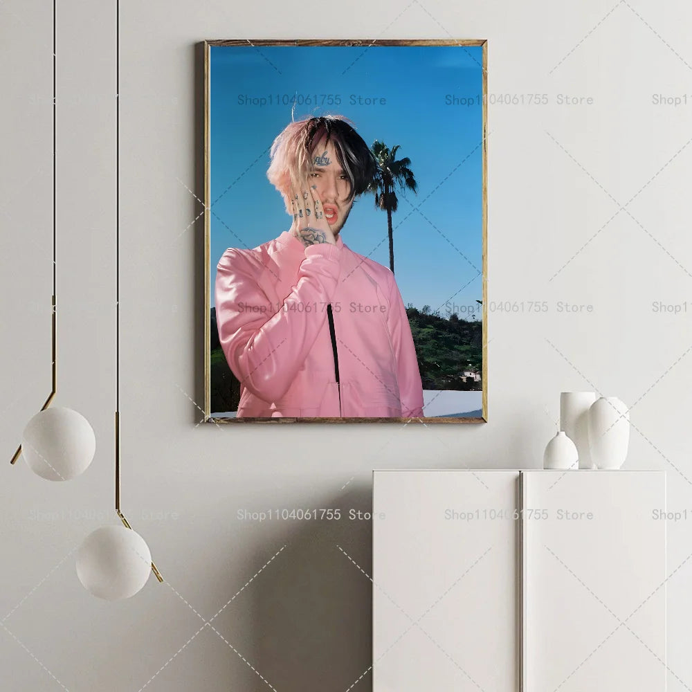 Lil Peep Poster – Waterproof Self-Adhesive Wall Art Sticker Wall Art Poster Axl