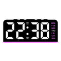 7" LED Digital Alarm Clock – Dual Alarm, Date & Night Light Digital Alarm Clock Axl Black shell - Pink