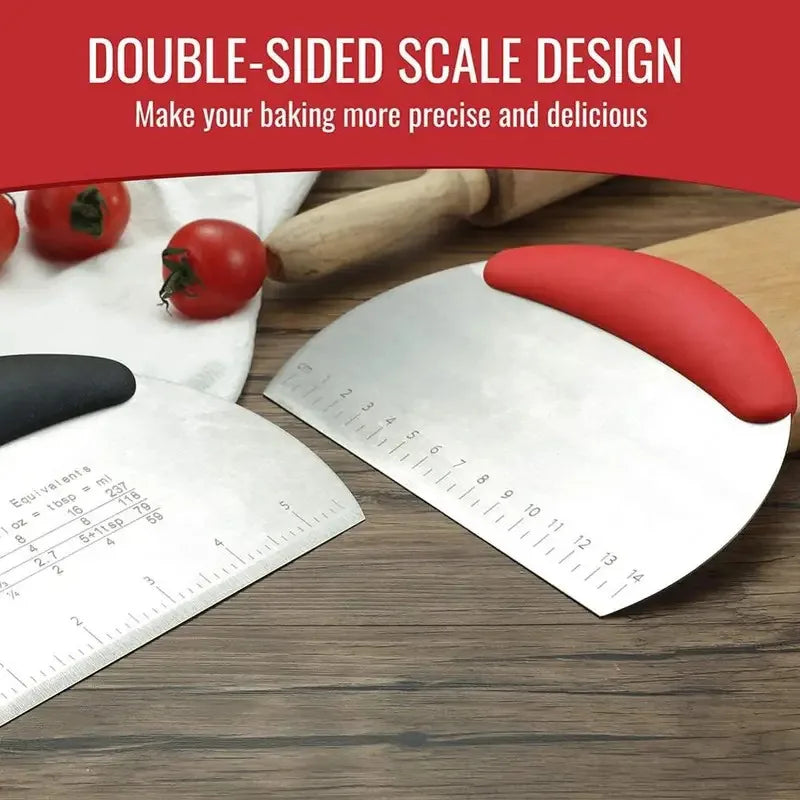 Stainless Steel Dough Cutter & Pastry Scraper with Scale Pastry Scraper Axl