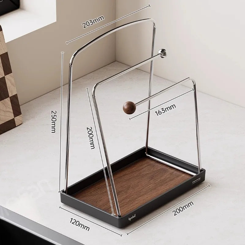 3-Tier Kitchen Rag Drain Rack – Countertop Dishcloth Organizer Kitchen Storage Rack Axl