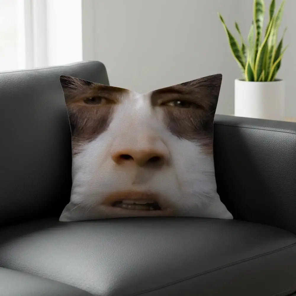 Nicolas Cage Linen Cushion Cover | Novelty Pillow Case Decor Novelty Cushion Cover Axl White3 60X60cm
