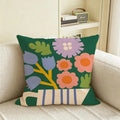 Natural Linen Cushion Cover – Printed Pillow for Sofa & Bed Linen Cushion Cover Axl White5 50X50cm