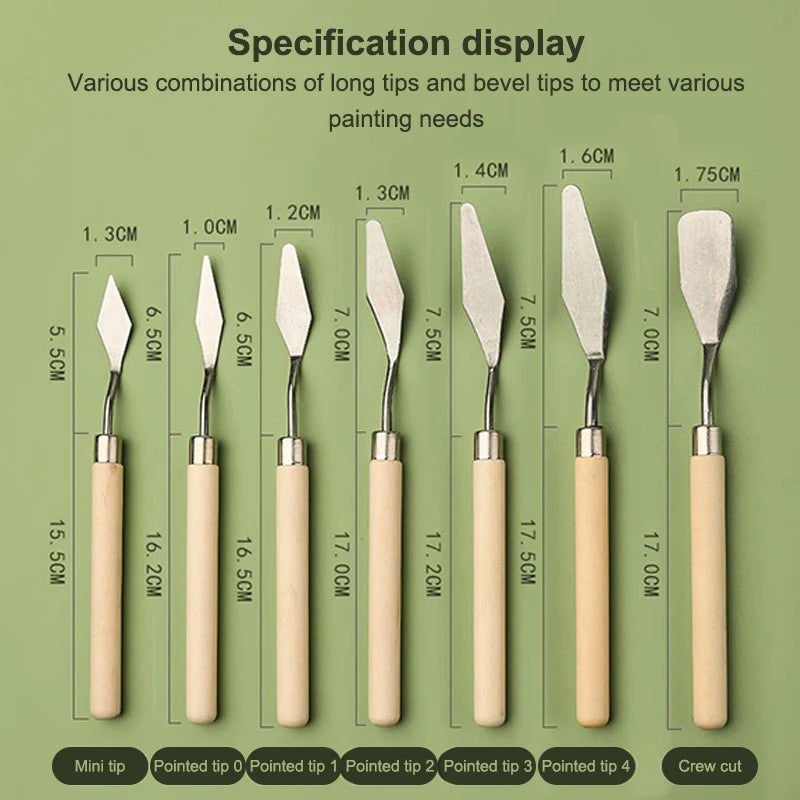 Stainless Steel Palette Knife Set – Oil Painting Spatula Tools Palette Knife Set Axl