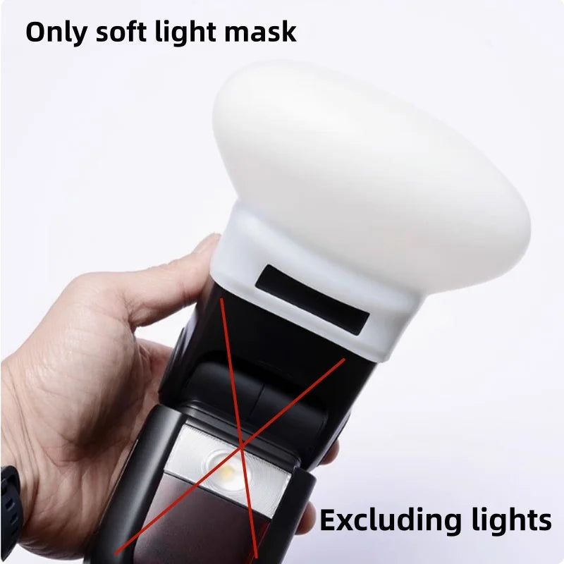 Silicone Flash Diffuser Bounce Dome Cap for Speedlite Flash Diffuser Axl