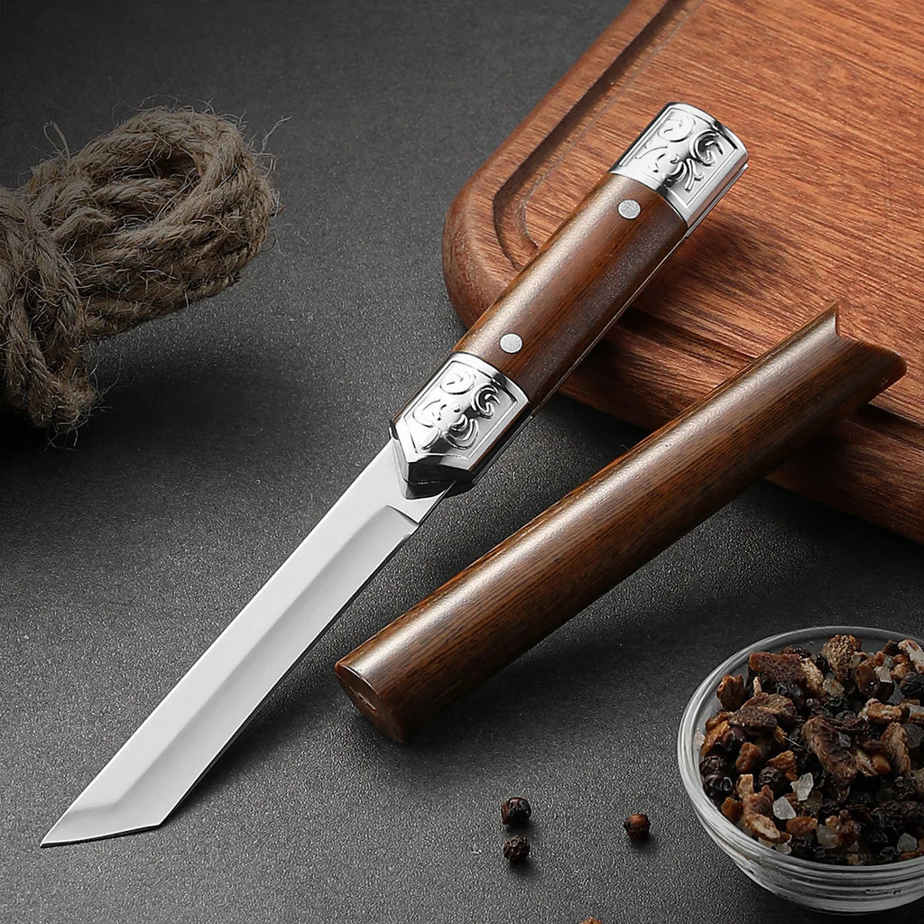 SHENJIU Fixed Blade Fruit & Kitchen Knife – Stainless Steel Fixed Blade Knife Axl
