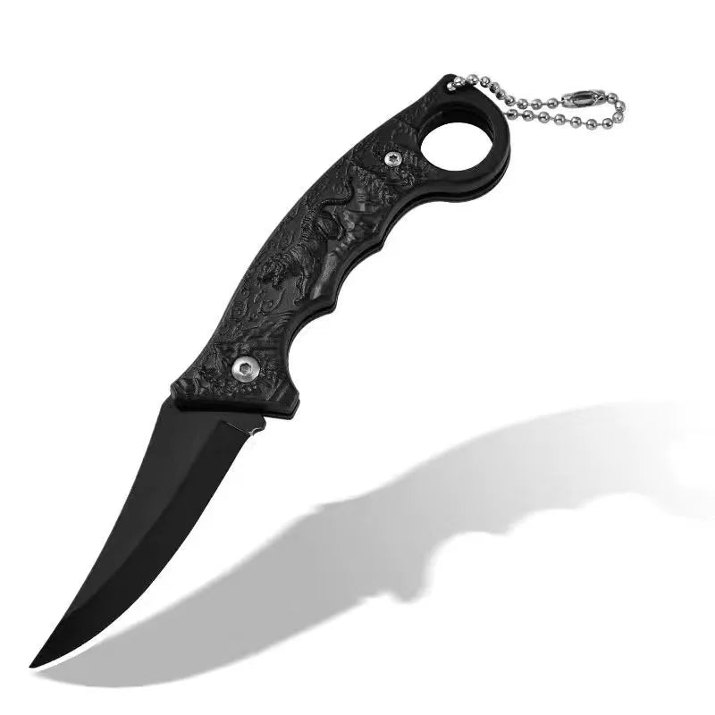 YRIDEFE Mini EDC Fixed Blade Knife – Tiger Handle Outdoor Fixed Blade Knife Axl 1pcs