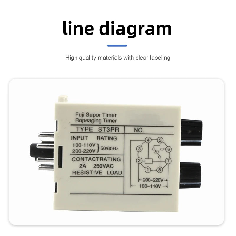 ST3PR Dual Cycle Twin Timer Relay with Socket Base | SPDT Electrical Timer Relay Axl