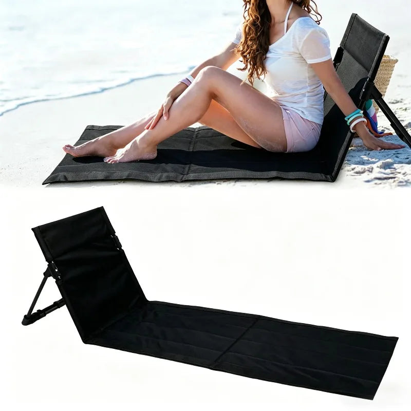 Foldable Camping Floor Chair with Backrest – Garden & Picnic Foldable Outdoor Chair Axl