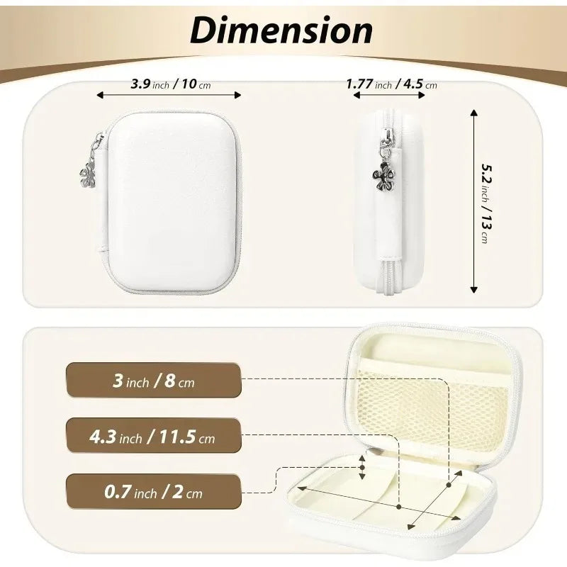 PU Leather Mini Gadget Storage Bag – Cable & Earphone Organizer Gadget Storage Bag Axl