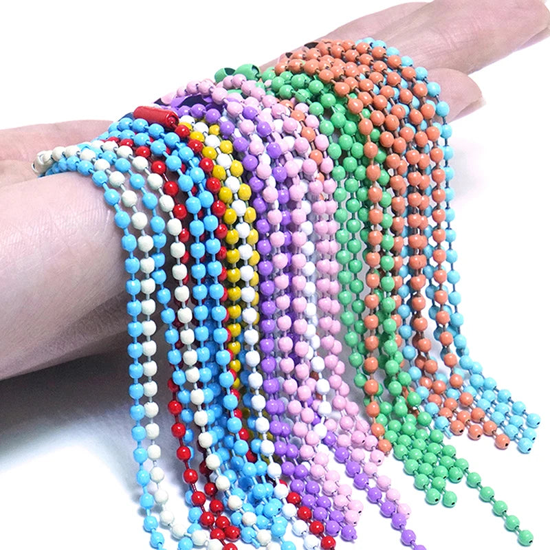 100 Pcs Ball Bead Chains for DIY Keychains & Jewelry – 10cm Jewelry Making Chains Axl