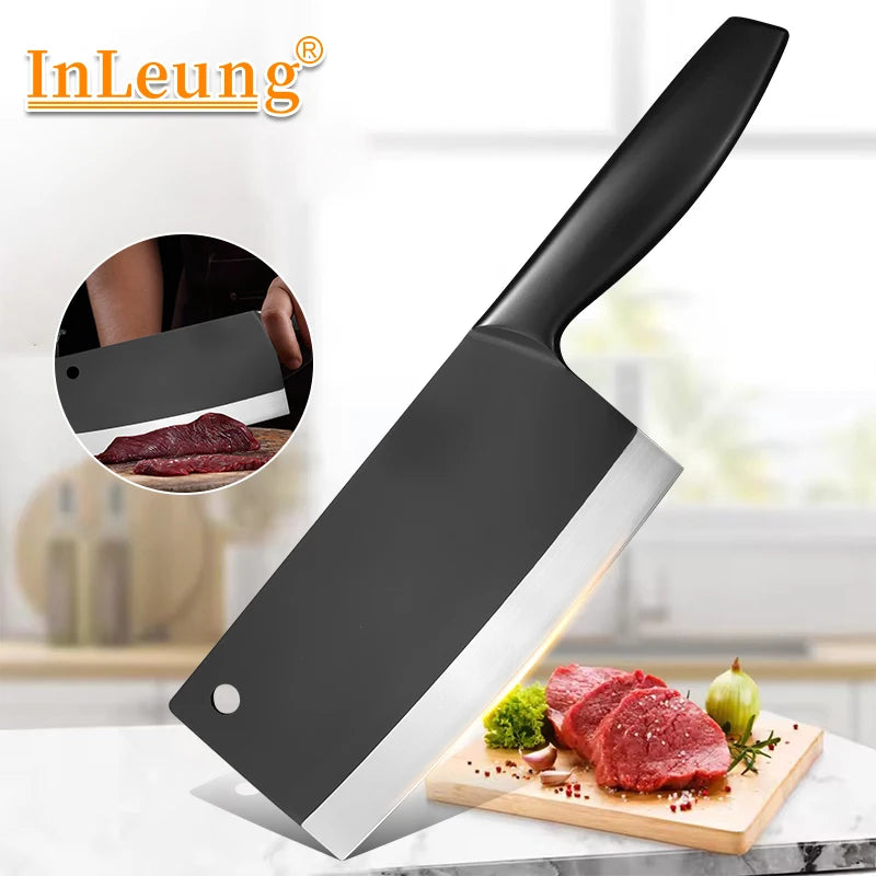 InLeung Kitchen Cleaver Knife – Sharp Stainless Steel 18cm Kitchen Cleaver Knife Axl