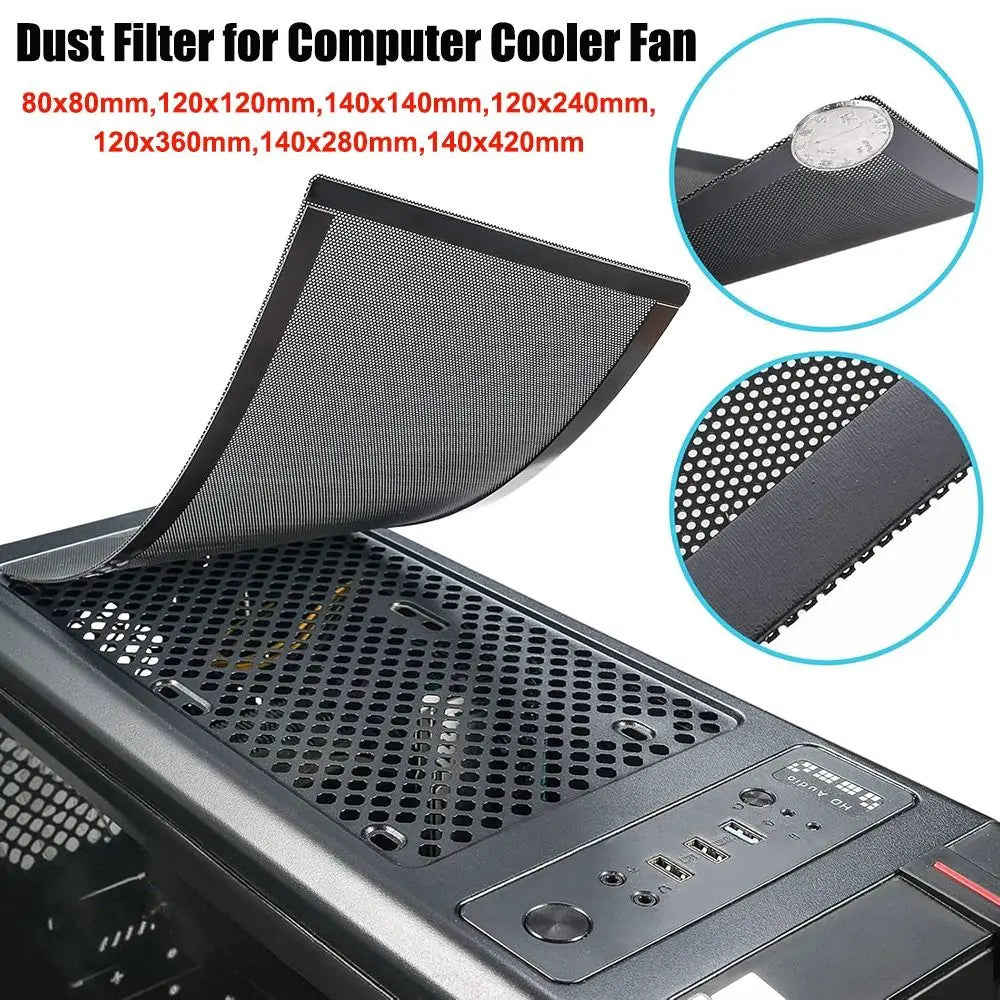 Magnetic PC Fan Dust Filter – PVC Dustproof Mesh Cover PC Fan Dust Filter Axl