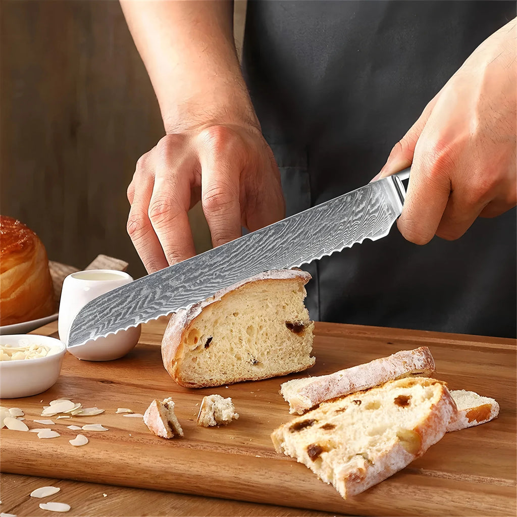 67-Layer Damascus Steel Chef Knife – Sharp Kitchen Utility Damascus Chef Knife Axl
