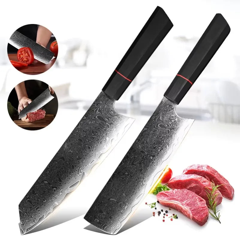 InLeung VG10 Damascus Steel Chef Knife Set | Japanese Kitchen Damascus Chef Knife Axl