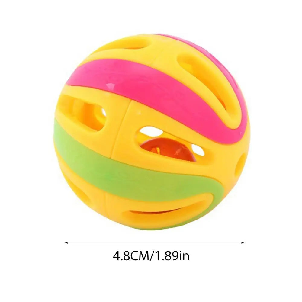 Interactive Cat Bell Ball Toy – Colorful Hollow Rattle for Kittens Cat Ball Toy Axl random color