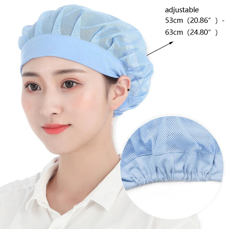 Unisex Elastic Mesh Chef Hat – Breathable Workwear Cap Chef Workwear Hat Axl