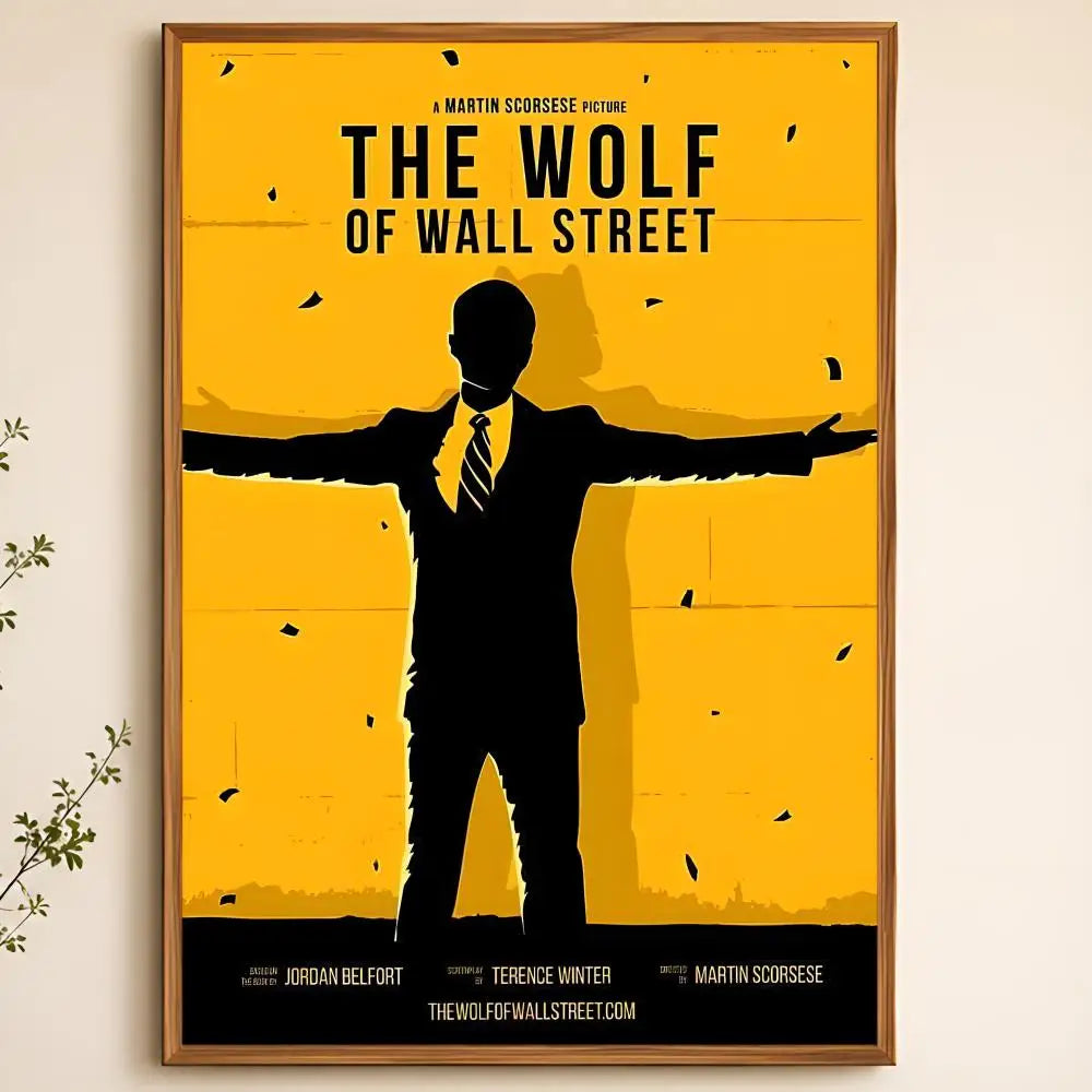 Wolf of Wall Street Movie Poster – Peel & Stick PVC Wall Art Movie Wall Poster Axl White18 60X90cmNoframe