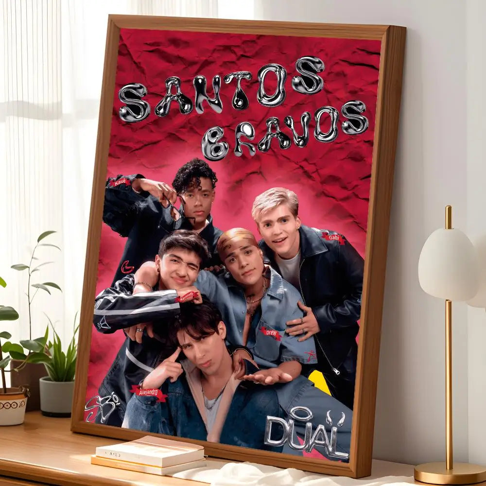 Santos Bravos Band HD PVC Self-Stick Wall Art Poster Wall Art Poster Axl