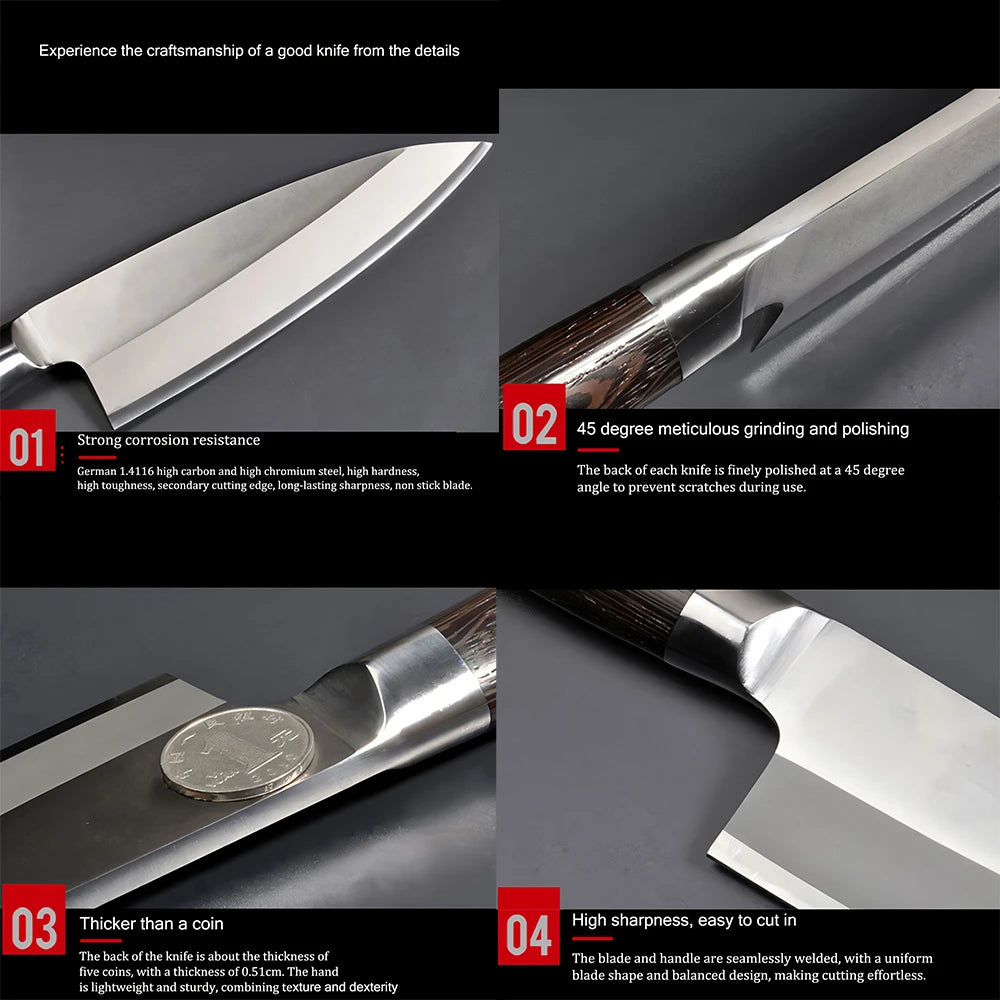 Sashimi Sushi Slicing Knife – Sharp Steel Kitchen Knife Sashimi Slicing Knife Axl