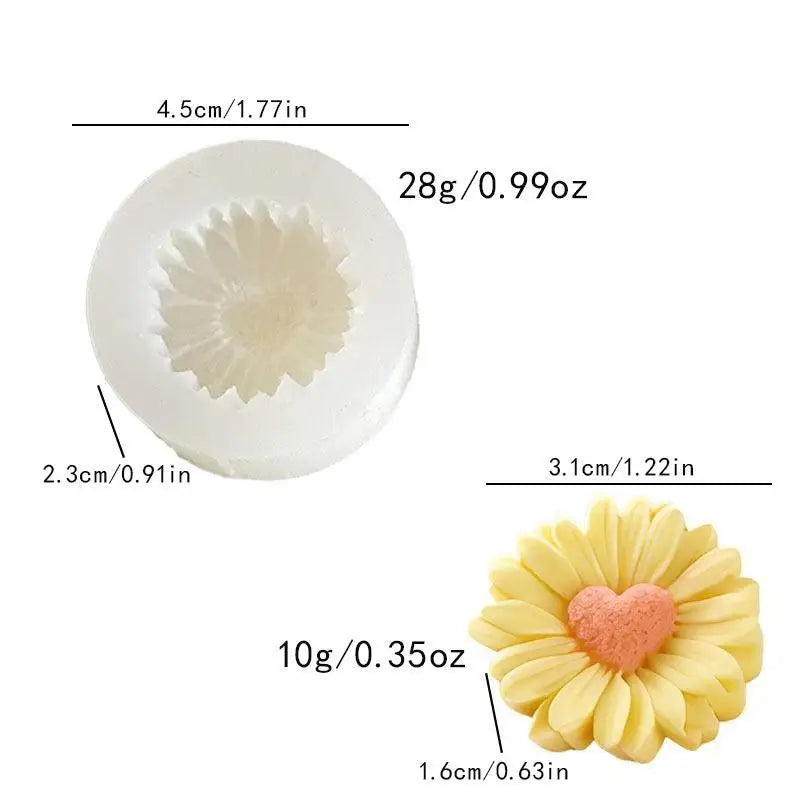Floral Silicone Candle & Soap Mold – DIY Flower Craft Mold Silicone Craft Mold Axl