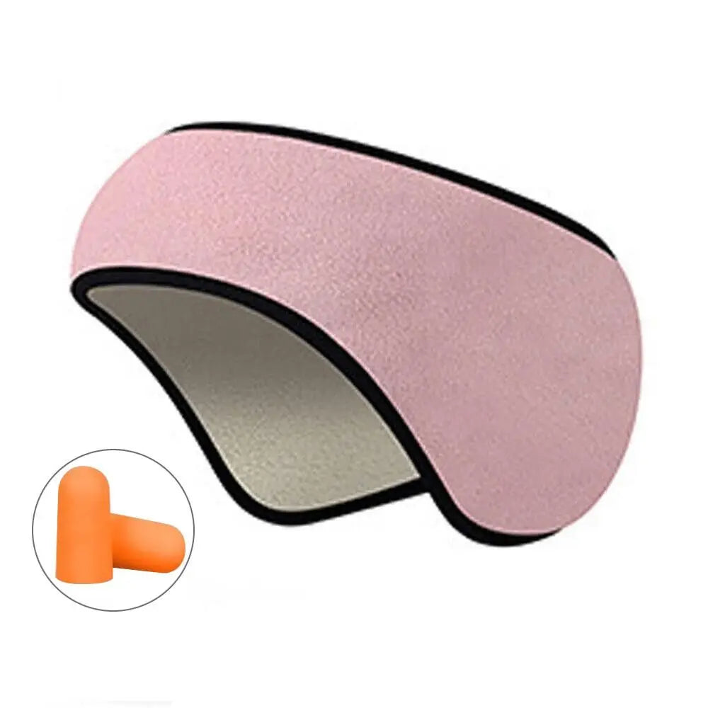 Adjustable Blackout Sleep Mask with Noise-Reducing Ear Muffs Sleep Mask Axl Pink