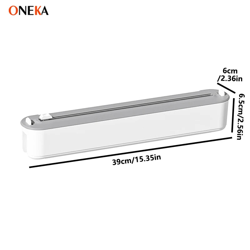 ONEKA Plastic Wrap & Foil Dispenser with Slide Cutter Wrap Dispenser Axl Cutter Only