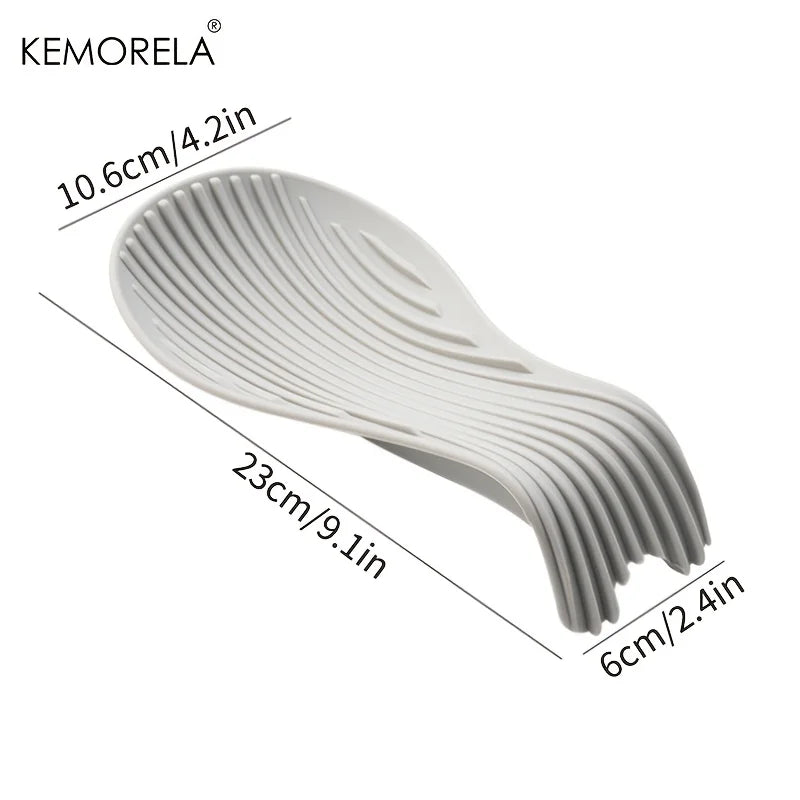 KEMORELA Silicone Spoon Rest – Non-Slip Heat Resistant Holder Silicone Spoon Rest Axl