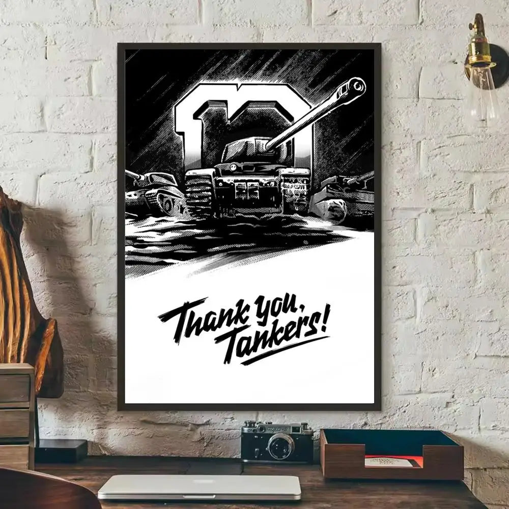 World of Tanks Game Wall Poster Removable Sticker Mural Decal