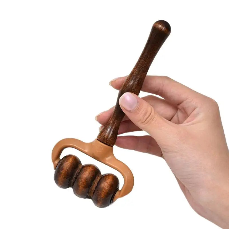 Wooden Massage Roller – Handheld for Neck, Shoulders & Head Massage Roller Axl