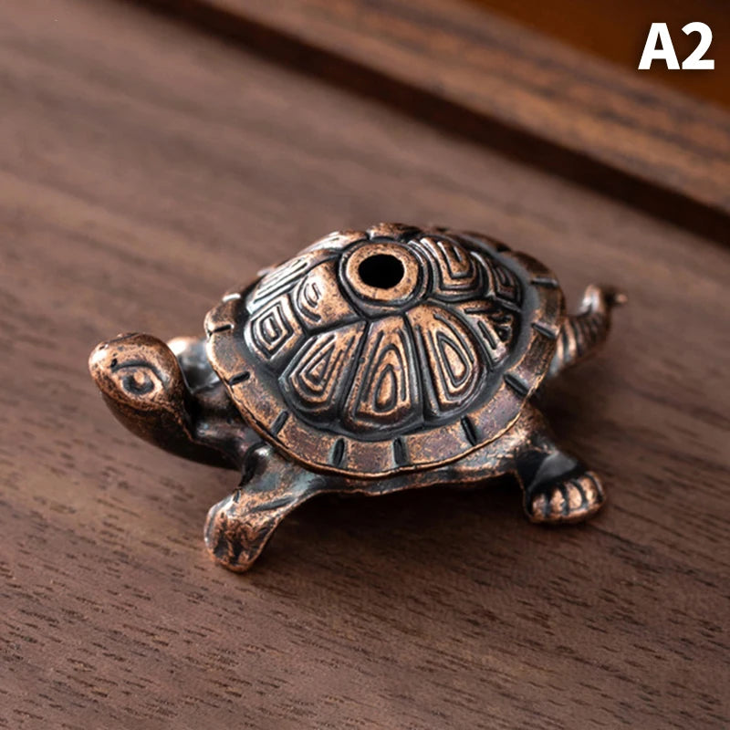 Dragon Turtle Incense Stick Holder – Alloy Lotus Burner Decor Incense Burner Axl A2