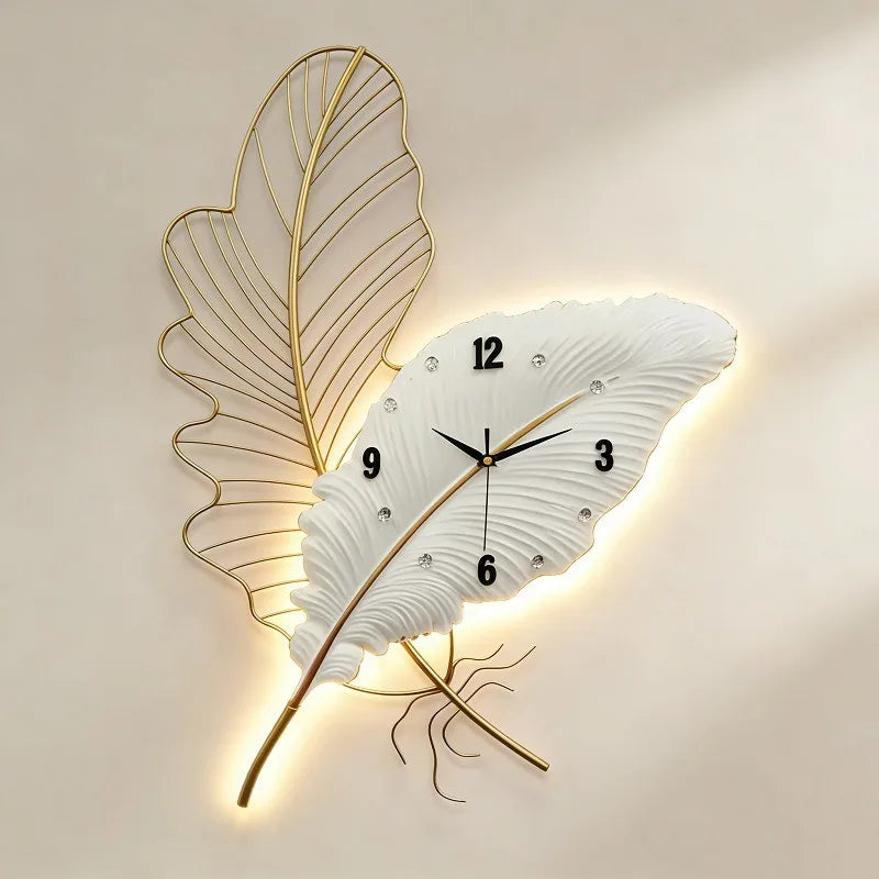 Feather Wall Clock – Silent Minimalist Acrylic Art Decor Decorative Wall Clock Axl