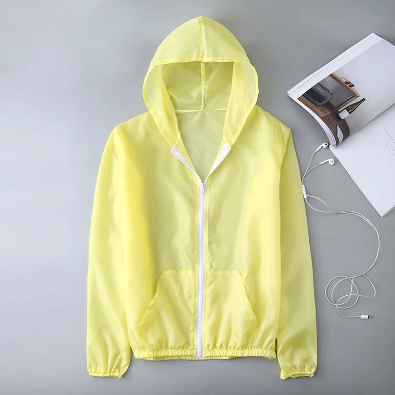 Women's Anti-UV Sun Protection Jacket – Quick Dry Windbreaker Sun Protection Jacket Axl Yellow S