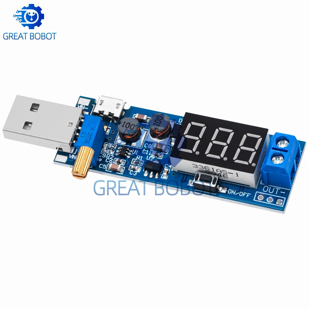DC-DC Power Supply Module – USB Step Up/Down 1.2V–24V Voltage Regulator Module Axl