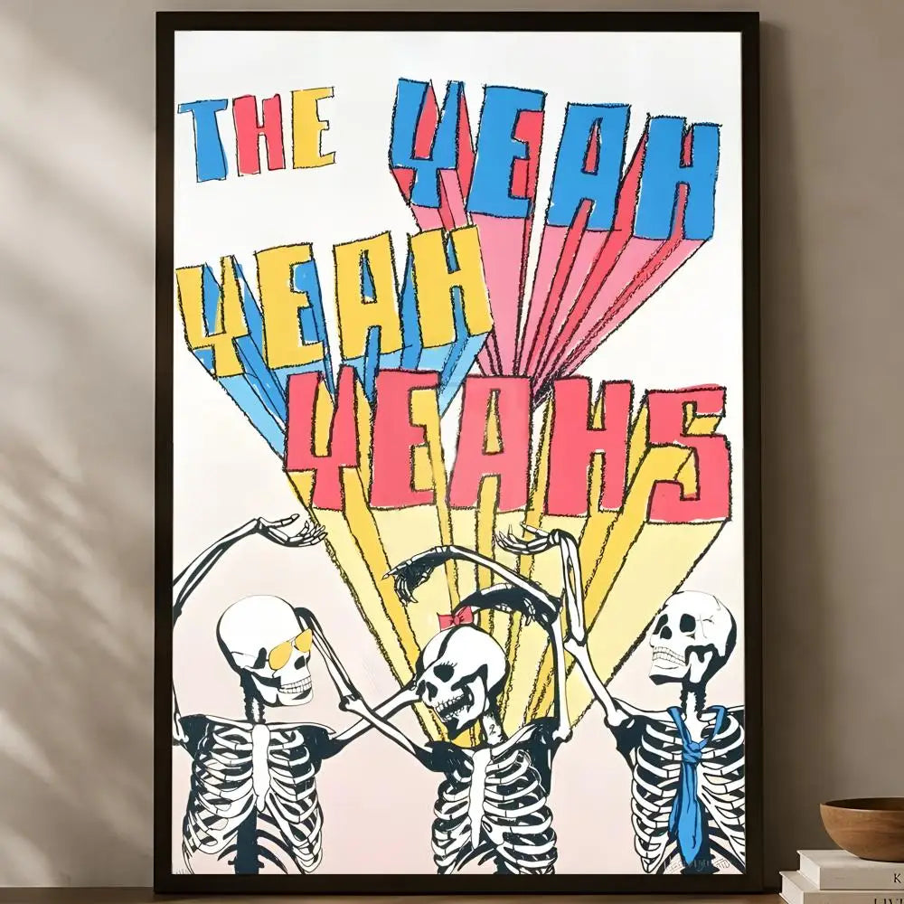 Yeah Yeah Yeahs Poster – Self-Stick HD Waterproof Wall Art Music Wall Poster Axl White14 60X90cmNoframe