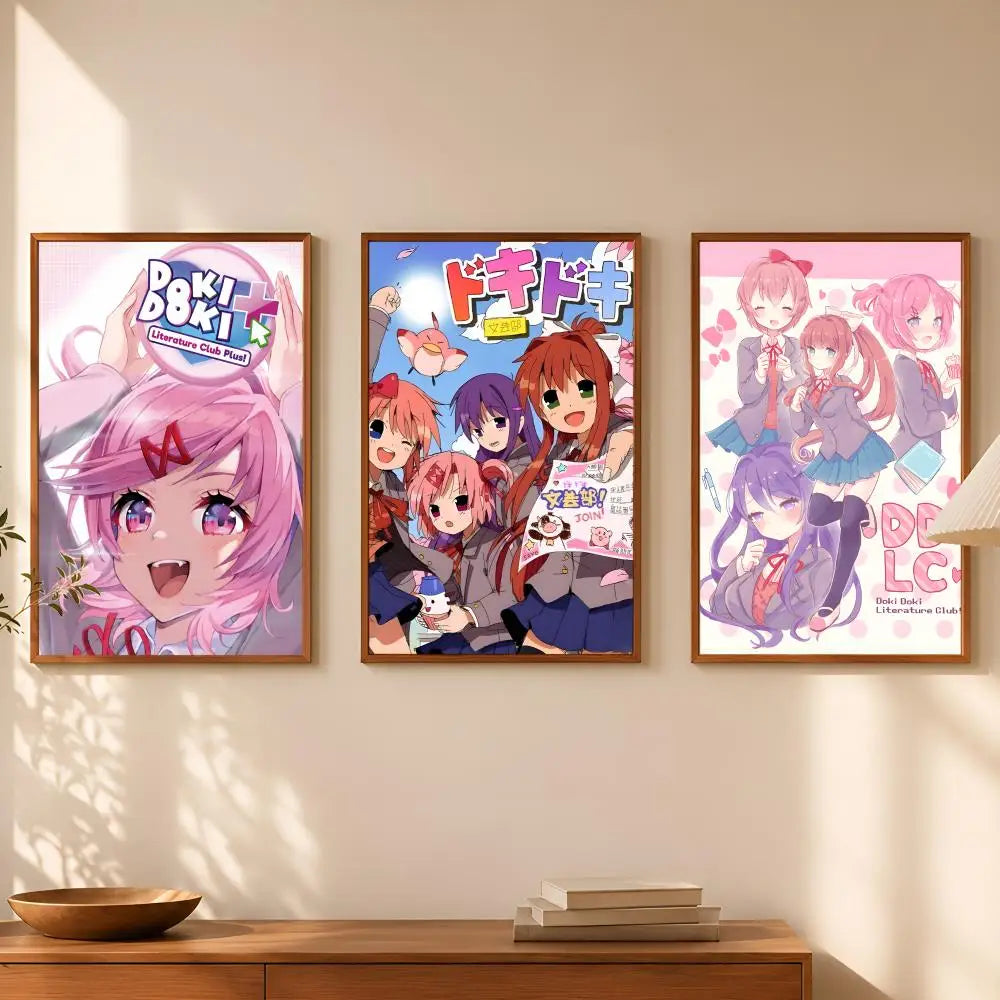 Doki Doki Literature Club HD PVC Wall Poster – Self-Stick Wall Art Poster Axl
