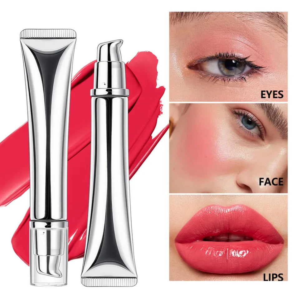Vegan Liquid Blush Private Label Custom Logo Silver Tube Liquid Blush Axl