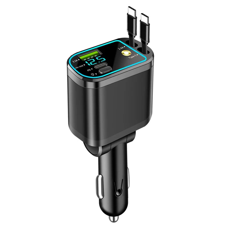 5-Port Car Charger – Super Fast Charging & Starry Light Multi-Port Car Charger Axl 1 PCS