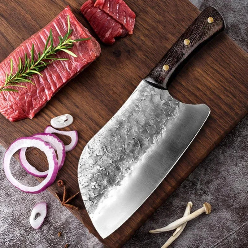 Handmade Forged Kitchen Cleaver – High-Carbon Steel Chef Knife Kitchen Cleaver Knife Axl